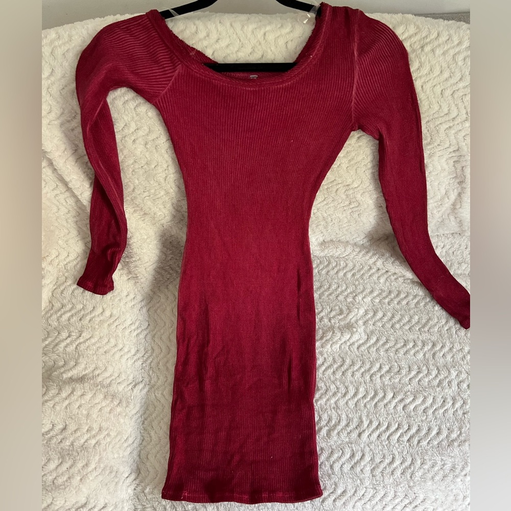 Red mini dress